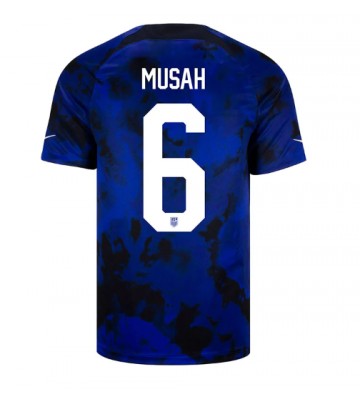 Forenede Stater Yunus Musah #6 Replika Udebanetrøje VM 2022 Kortærmet